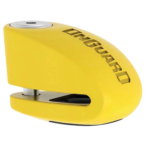 TRABA DISCO CON ALARMA 120DB 8263 10mm AMARILLO ONGUARD
