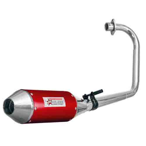 ESCAPE MOTO HONDA NEW CG TITAN 150CC ST3 STYLE ROJO PAOLUCCI (EM150NEWCG33-SRO)