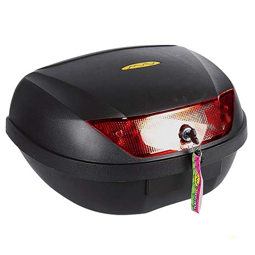 BAUL PORTA OBJETOS BIG-48 P/2 CASCOS 590X430X333 C/REFLECTIVO TRASERO PLASTICA VC (875)