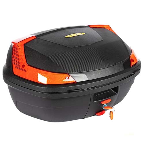 BAUL PORTA OBJETOS FIRE47 NEGRO 570X445X340 P/2 CASCOS REFLECT. TRASERO PLASTICA VC (1000)