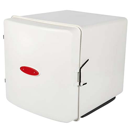 CAJA PARA DELIVERY 41X41X50 C/BASE EXTRAIBLE/SOPORTE C/1 ESTANTE LARGE BLANCA PLASTICA VC (1098B)