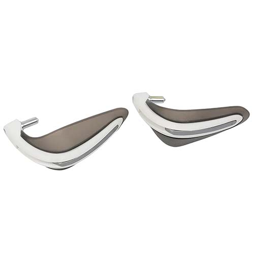 CUBRE MANOS OFF ROAD C/SPOILER BLANCO C/FUME (JGO) PLASTICA VC (1002)