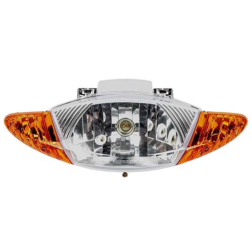 FAROL DELANTERO COMPLETO GILERA SMASH Y OTRAS (CRISTAL+AMBAR) PLASTICA VC (465)