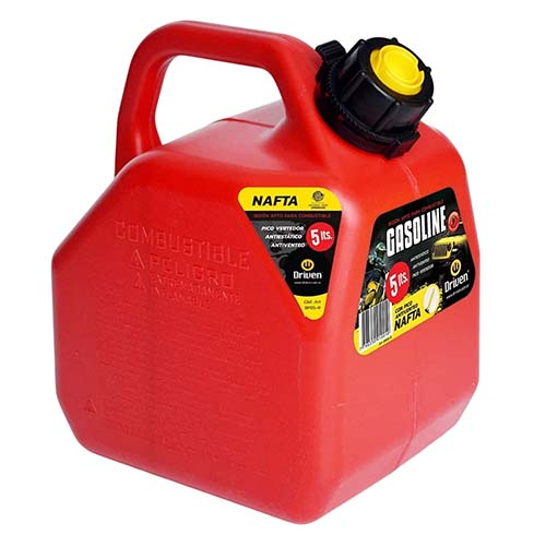 BIDON 5 LTS. TIPO CANADIENSE PRO ROJO ANTIESTATICO ANTIVENTEO DRIVEN (BP05-R)