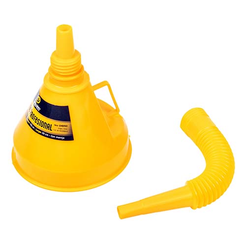EMBUDO PLASTICO CON FILTRO METALICO USO PROFESIONAL AMARILLO DRIVEN (EMB150)