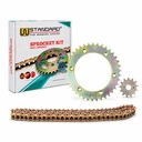 KIT TRANSMISION HONDA XR250 TORNADO (38/13) 520H-104L C/CAD. DOR. STD