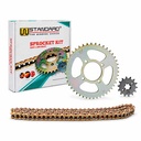 KIT TRANSMISION YAMAHA YBR 125 2003/05 (45/14) 428H-118L C/CAD. DOR. STD