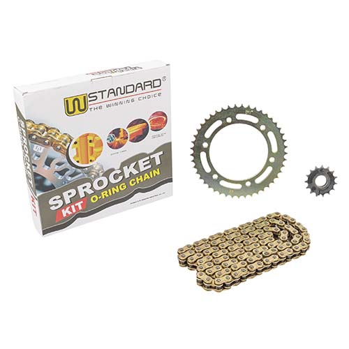 KIT TRANSMISION YAMAHA YBR250 (45/15) C/ORING DOR. STD