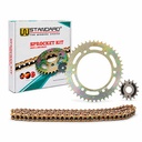 KIT TRANSMISION YAMAHA YBR250 (45/15) C/ORING DOR. STD