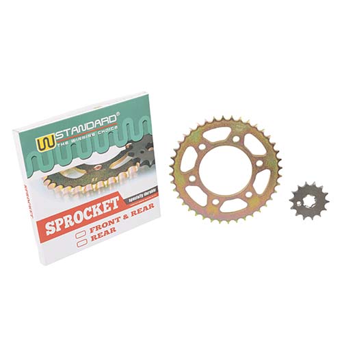 CORONA Y PIÑON YAMAHA FZ16 DORADA STD