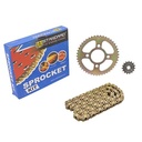 KIT TRANSMISION BAJAJ ROUSER NS160 CON DISCO DE FRENO DELANTERO Y ZAPATA TRASERA 428-134L (45/15) C/ORING DOR. STD