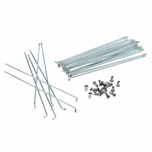 RAYOS TRASEROS +NIPLES YAMAHA XTZ 125 (36u) CROMADO STD