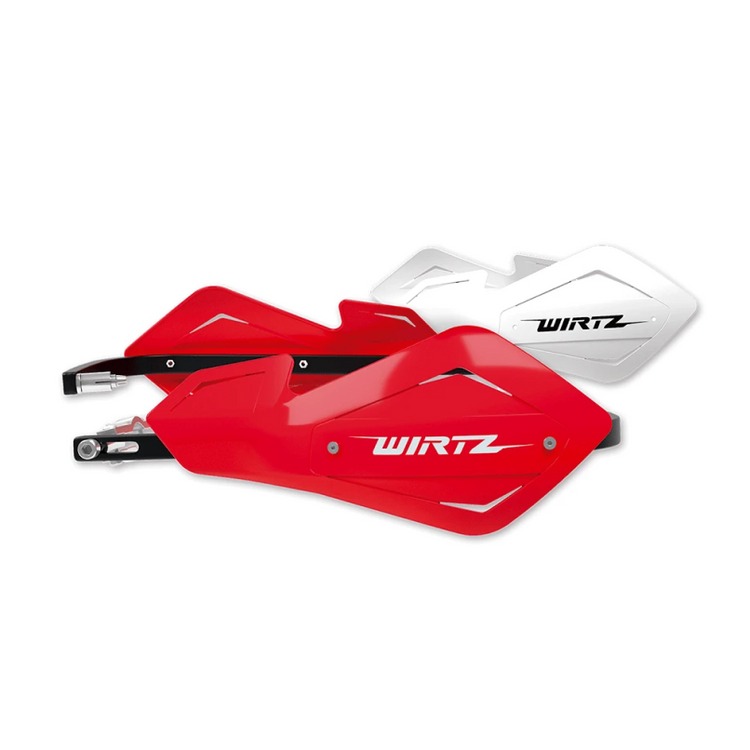 CUBREMANOS METAL (ALMA ALUMINIO) ROJO+BLANCO FREE WIRTZ (SHOCKMT-RB)