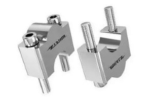 ELEVADOR +45mm UNIVERSAL (JGO) SIN TAPA (P/MANUBRIOS 7/8 22mm) COLOR PULIDO WIRTZ (255-45mm-POL)