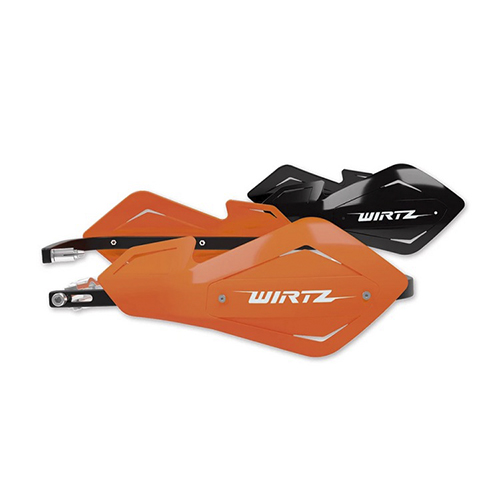 CUBREMANOS METAL (ALMA ALUMINIO) NARANJA+NEGRO FREE WIRTZ (SHOCKMT-NA)