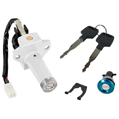 LLAVE DE CONTACTO + CERRADURA BAUL MOTOMEL NEW S2 TUBULAR OEM