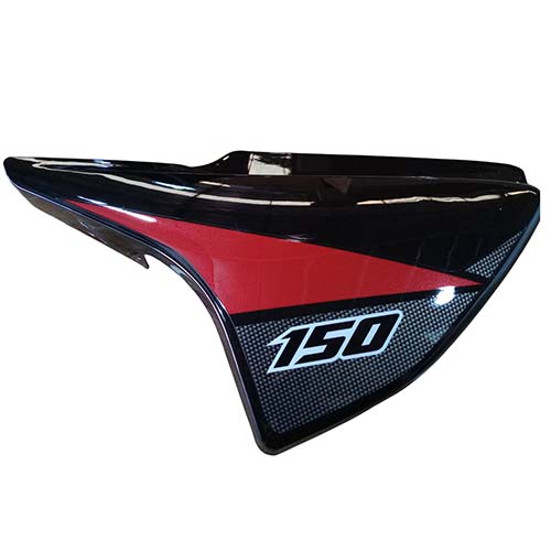 CACHA LATERAL MOTOMEL NEW S2 150 TUBULAR LADO IZQUIERDO NEGRO / ROJO OEM