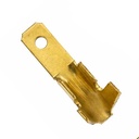 TERMINAL MACHO CON TRABA P/FICHA (ANCHO 2,8mm) BRONCE X 100 U. PLASTICA VC (776)