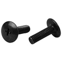 TORNILLO M6X20 NEGRO P/PLASTICOS CABEZA Ø 16mm X UNIDAD PLASTICA VC (T008N)