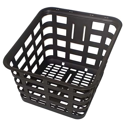 CANASTO UNIV. DEPORTIVO 33X30X24 P/MOTO Y BICI NEGRO PLASTICA VC (650)