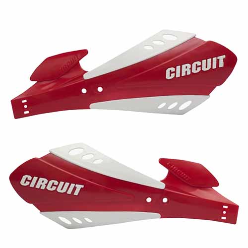 PROTECTOR DE MANO SX BICOMP ROJO/BLANCO (JGO) CIRCUIT PM033-2V2