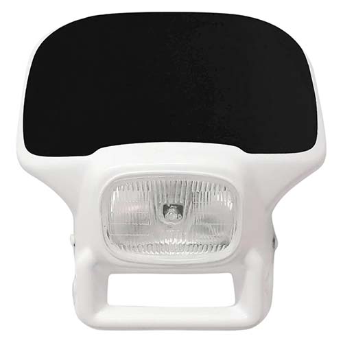 MASCARA OPTICA VIDRIO HONDA XR200R 250R 600R BLANCA + PEGATINA NEGRO PLASTIC FMX (PL MAXR 200250600 B-N)