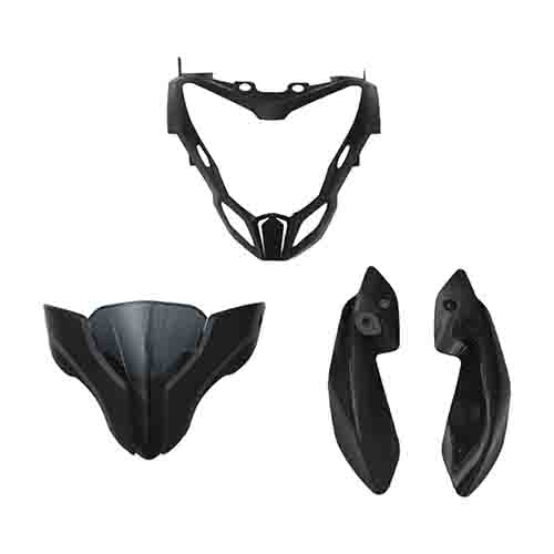 CUBRE OPTICA COMPLETO BAJAJ ROUSER NS200 NEGRO MTC