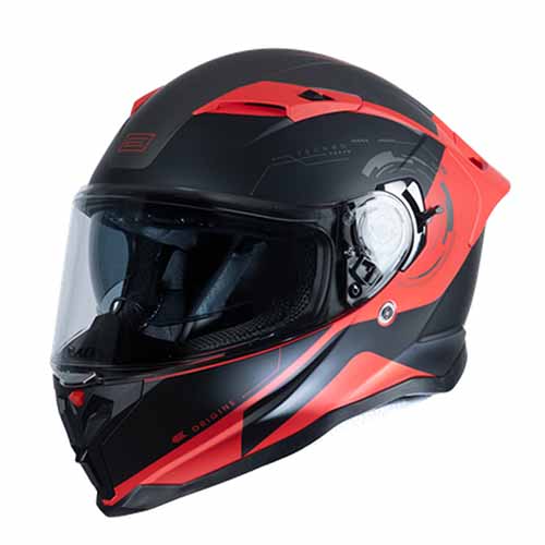 CASCO H153 FORCE TECHNO MATT BLACK/RED L ORIGINE