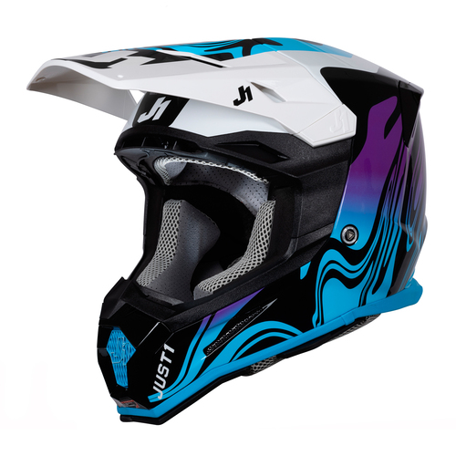 CASCO J22F FIBRA DE VIDRIO FLUID BLUE/BLACK M JUST1