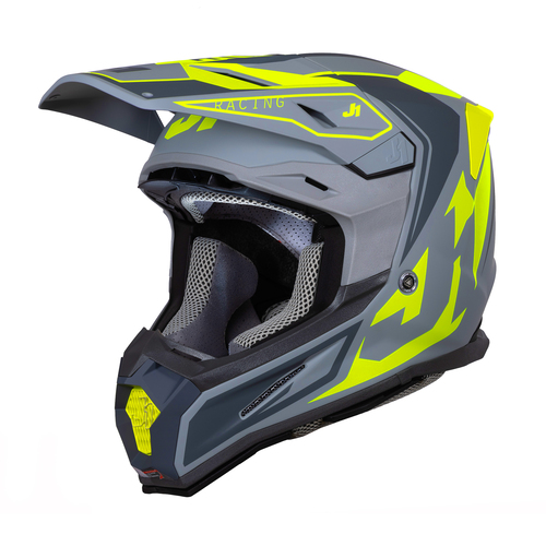 CASCO J22F FIBRA DE VIDRIO TALENT FLUO YELLOW/GRAY S JUST1