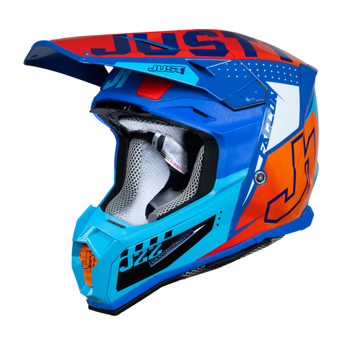CASCO J22F FIBRA DE VIDRIO FALCON ORANGE/BLUE MATT M JUST1