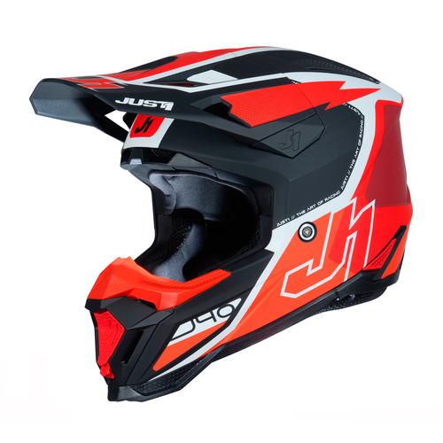 CASCO J40 FLASH RED/WHITE/BLACK MATT M JUST1