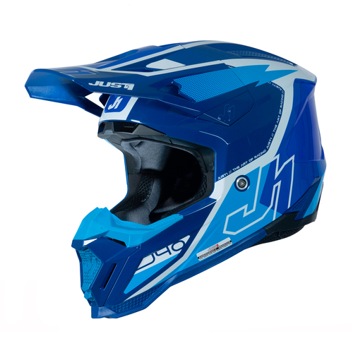 CASCO J40 FLASH WHITE/BLUE MATT XS JUST1