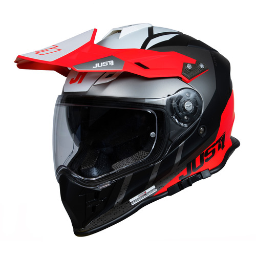 CASCO J34 PRO OUTERSPACE WHITE/FLUO RED/BLACK MATT XXL JUST1