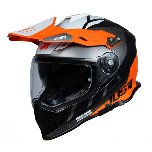 CASCO J34 PRO OUTERSPACE WHITE/FLUO ORANGE/BLACK MATT XXL JUST1
