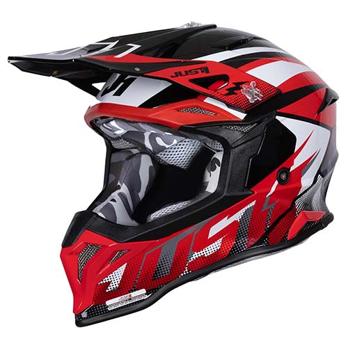 CASCO JUST1 J39 REVO RED WHITE BLACK GLOSS S