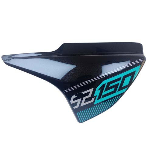 CACHA LATERAL MOTOMEL NEW S2 150 TUBULAR LADO IZQUIERDO NEGRO / VERDE OEM
