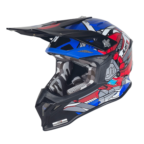 CASCO JUST1 J39 SUPPRESSOR RED/BLUE/BLACK GLOSS S