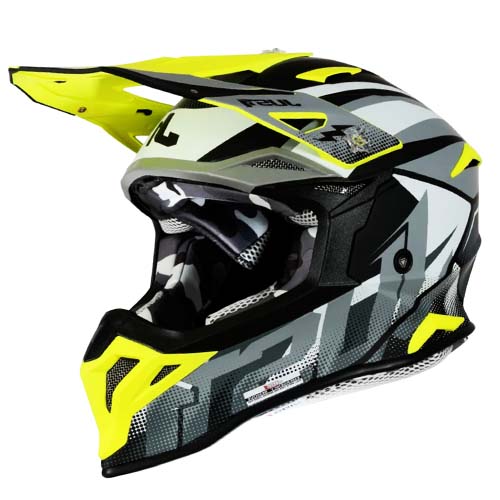 CASCO JUST1 J39 REVO GREY/YELLOW FLUO/BLACK MATT XL
