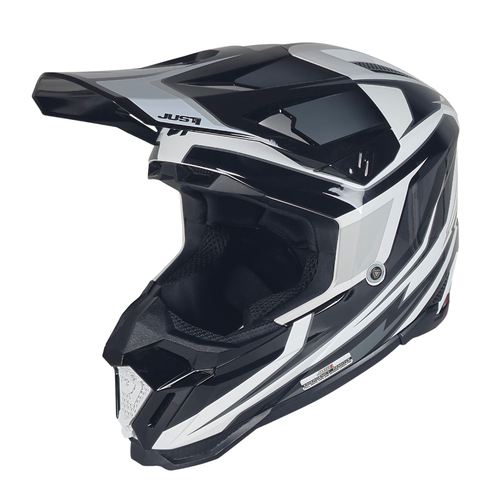 CASCO JUST1 J40 SPEED BLACK/WHITE GLOSS XL