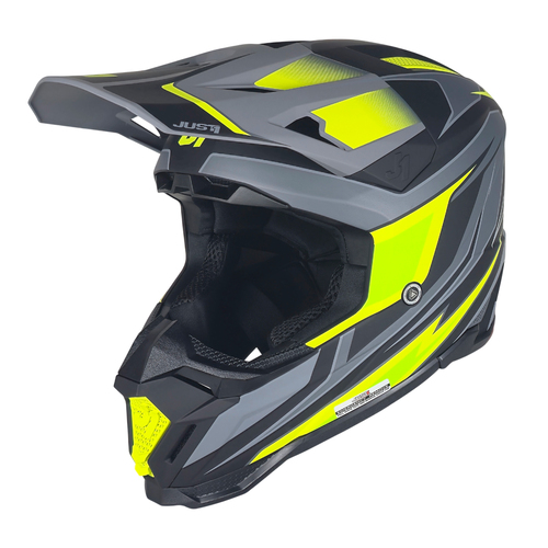 CASCO JUST1 J40 SPEED YELLOW FLUO/BLACK MATT S
