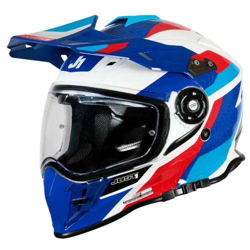 CASCO JUST1 J34 PRO GLOBE BLUE/RED/WHITE GLOSS M