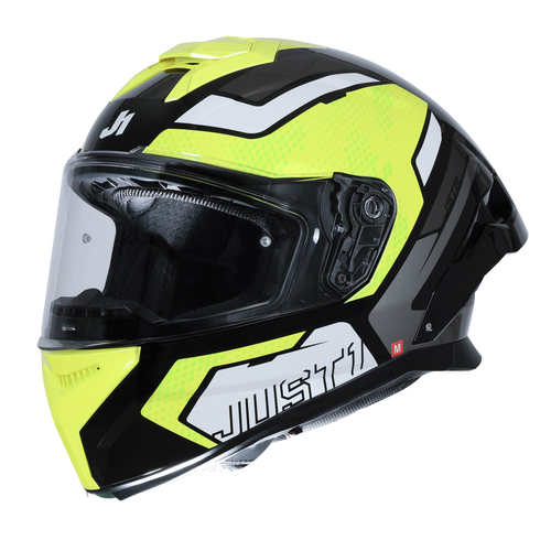 CASCO JUST1 J-STR UNION BLACK/YELLOW GLOSS XXL
