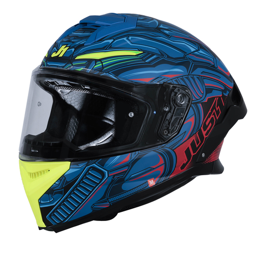 CASCO JUST1 J-STR TITAN BLUE/RED/BLACK MATT XXL