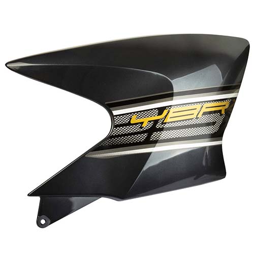 CACHA TANQUE YAMAHA YBR125 ED FACTOR GRIS LADO DERECHO MTC