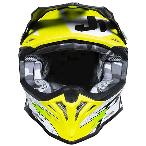 CASCO JUST1 J39 POSEIDON FLUOR YELLOW/BLACK/WHITE XS