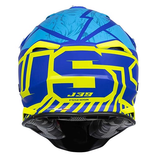 CASCO JUST1 J39 POSEIDON FLUOR YELLOW/BLUE L
