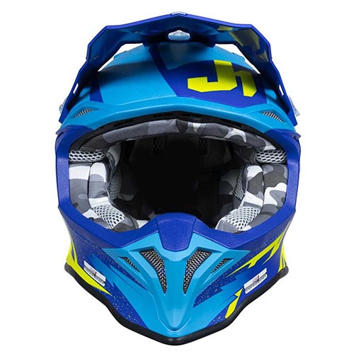 CASCO JUST1 J39 POSEIDON FLUOR YELLOW/BLUE S