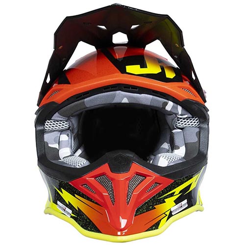 CASCO JUST1 J39 POSEIDON FLUOR YELLOW/RED/BLACK S