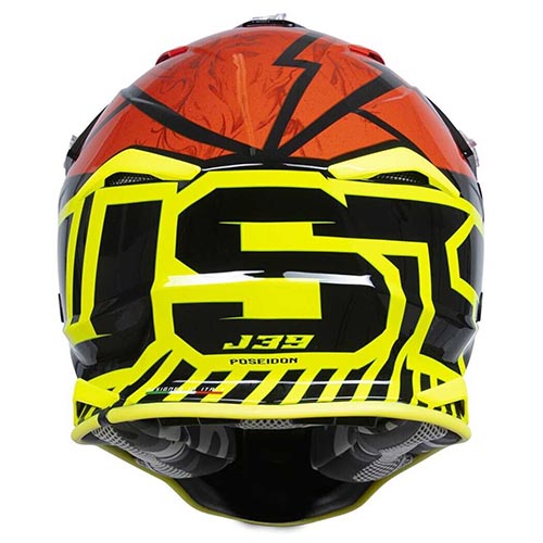 CASCO JUST1 J39 POSEIDON FLUOR YELLOW/RED/BLACK S